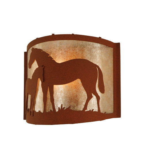 Meyda Tiffany Mare & Foal 67713 Wall Light - Rust