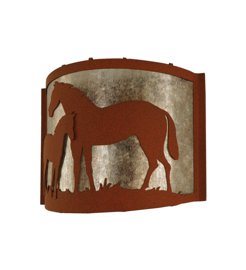 Meyda Tiffany Mare & Foal 67713 Wall Light - Rust