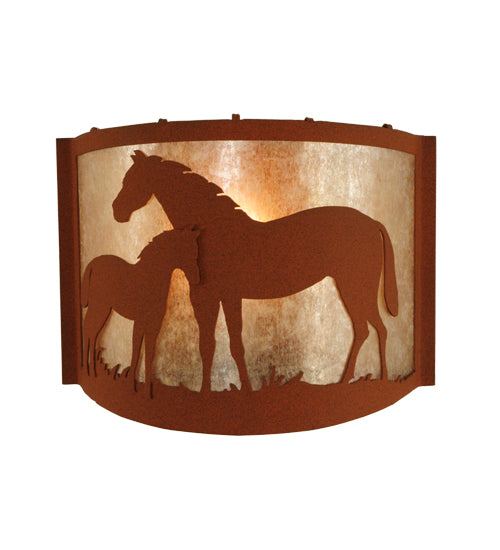 Meyda Tiffany Mare & Foal 67713 Wall Light - Rust