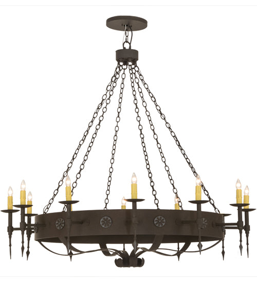 Meyda Tiffany Warwick 67720 Chandelier Light - Dark Roast