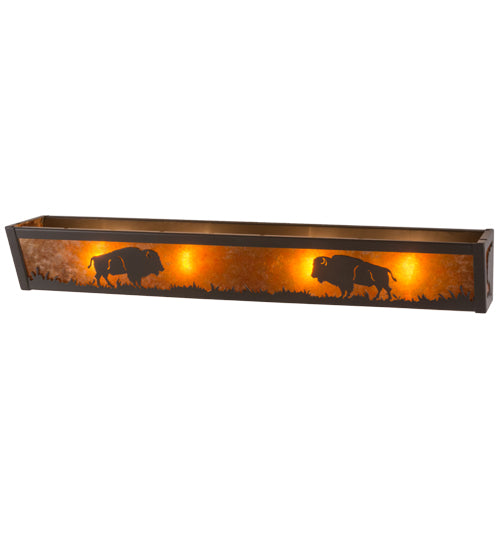 Meyda Tiffany Buffalo 67746 Bath Vanity Light 6 in. wide - Timeless Bronze