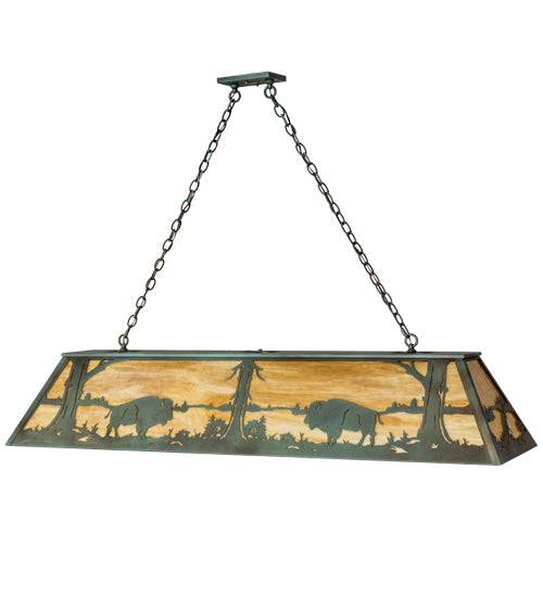 Meyda Tiffany Buffalo 67749 Pendant Light - Antique Copper, Verdigris