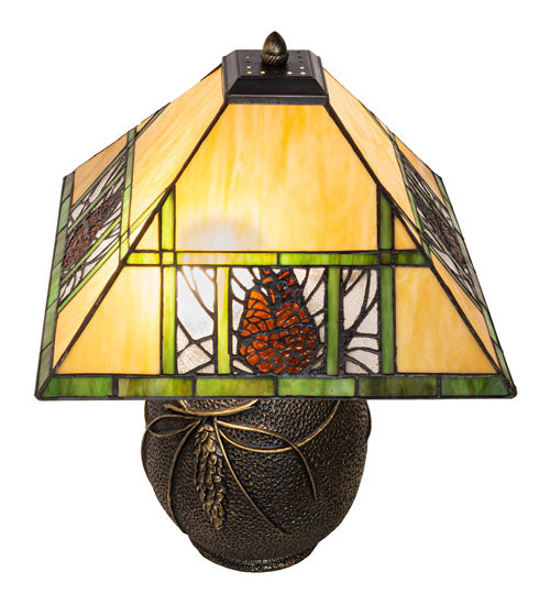 Meyda Tiffany Lighting 67850 Pinecone Ridge Two Light Table Lamp Lamp Bronze / Dark