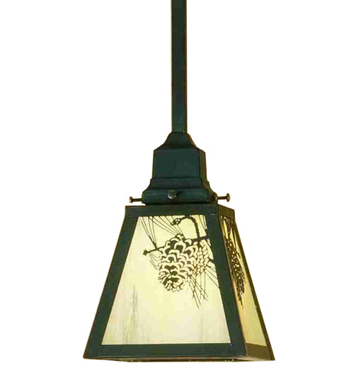 Meyda Tiffany Winter Pine 67879 Pendant Light - Craftsman Brown