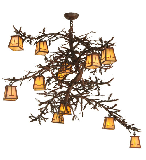 Meyda Tiffany Pine Branch 67904 Chandelier Light - Rust,Wrought Iron