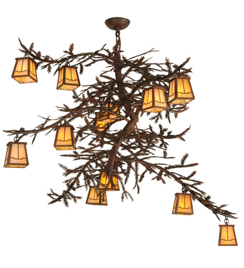 Meyda Tiffany Pine Branch 67904 Chandelier Light - Rust,Wrought Iron