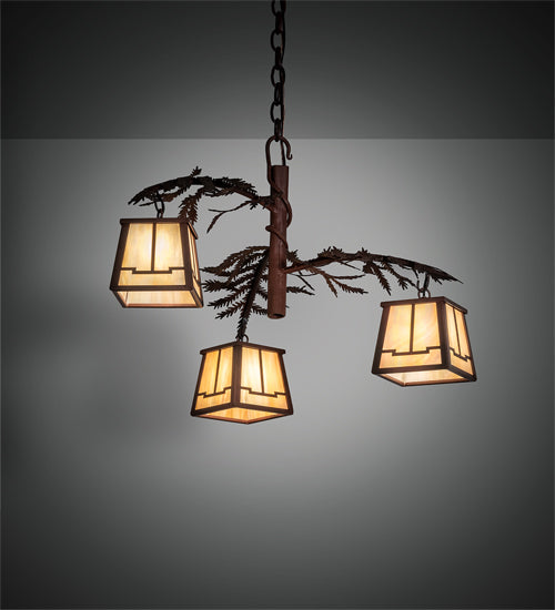 Meyda Tiffany Pine Branch 67905 Chandelier Light - Rust,Wrought Iron