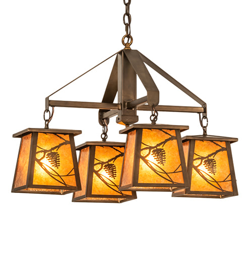 Meyda Tiffany Whispering Pines 67987 Chandelier Light - Antique Copper