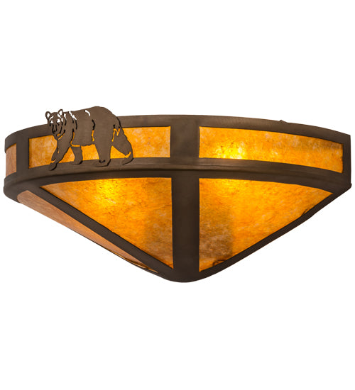 Meyda Tiffany Northwoods Lone Bear 67990 Wall Light - Antique Copper