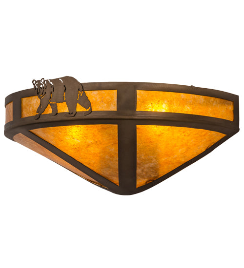 Meyda Tiffany Northwoods Lone Bear 67990 Wall Light - Antique Copper