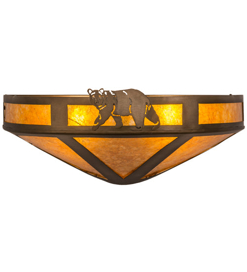 Meyda Tiffany Northwoods Lone Bear 67990 Wall Light - Antique Copper