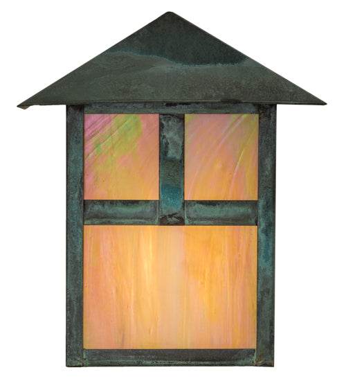 Meyda Tiffany Lighting 68076 Seneca One Light Wall Sconce Outdoor Verde