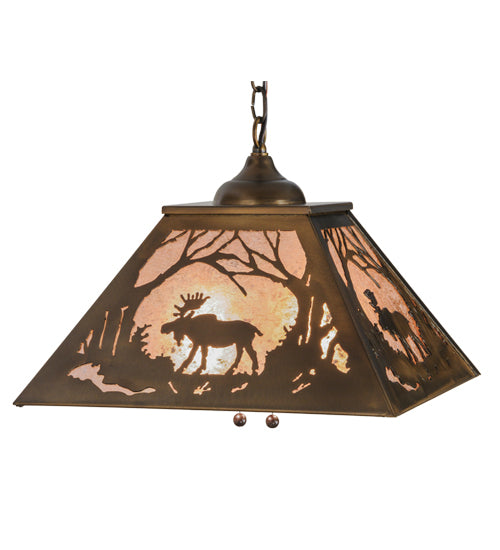 Meyda Tiffany Moose At Dawn 68151 Pendant Light - Antique Copper