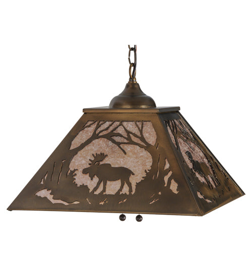 Meyda Tiffany Moose At Dawn 68151 Pendant Light - Antique Copper