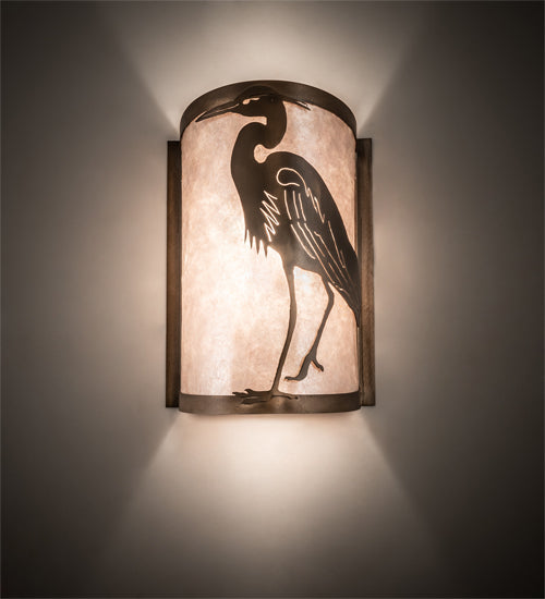 Meyda Tiffany Heron 68185 Wall Light - Antique Copper