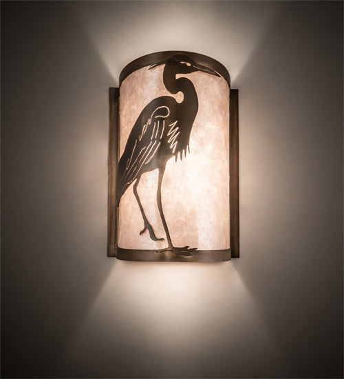 Meyda Tiffany Heron 68186 Wall Light - Antique Copper