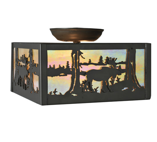 Meyda Tiffany Moose At Lake 68282 Ceiling Light - Timeless Bronze