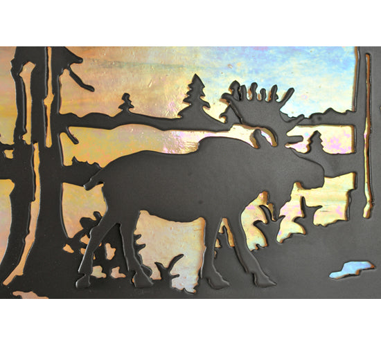 Meyda Tiffany Moose At Lake 68282 Ceiling Light - Timeless Bronze