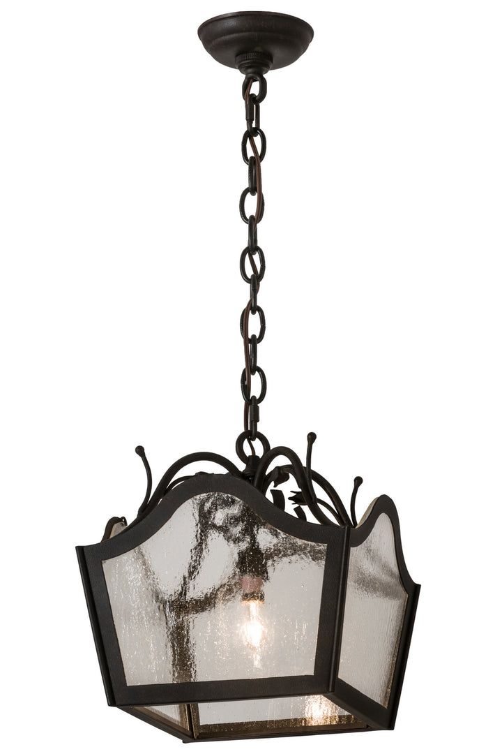 Meyda Tiffany Terena 119806 Pendant Light - Chestnut/Clear Seedy Glass