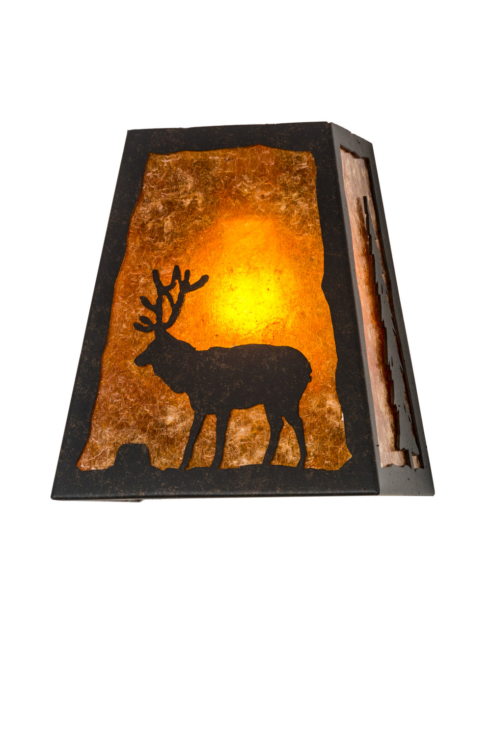 Meyda Tiffany Lone Stag 120132 Wall Light - Chestnut/Amber Mica