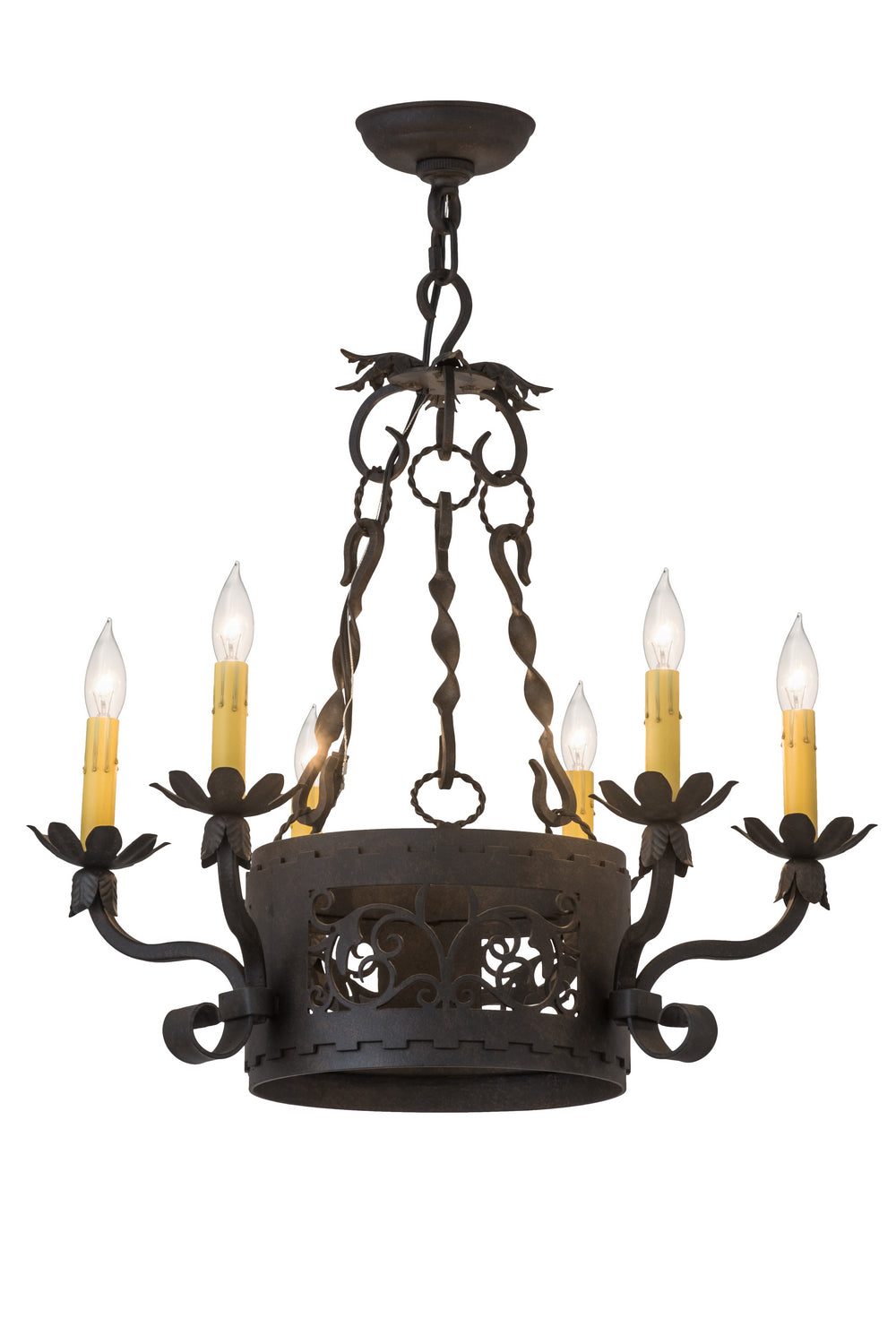 Meyda Tiffany Dragone 162507 Chandelier Light - Oil Rubbed Bronze