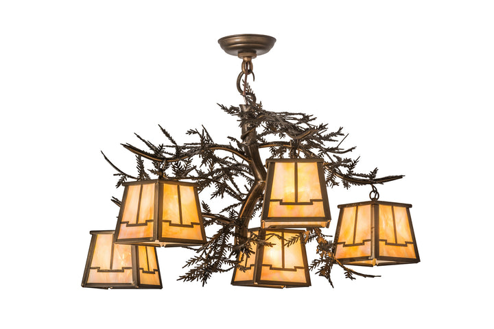 Meyda Tiffany Pine Branch 166720 Chandelier Light - Antique Copper