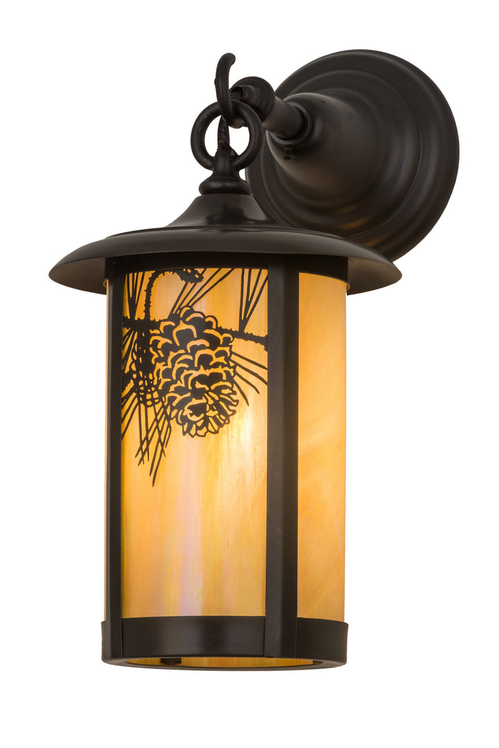 Meyda Tiffany Lighting 43797 Fulton One Light Wall Sconce Outdoor Bronze / Dark