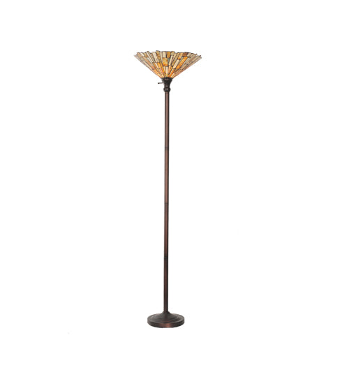 Meyda Tiffany Lighting 68439 Delta One Light Torchiere Lamp Bronze / Dark