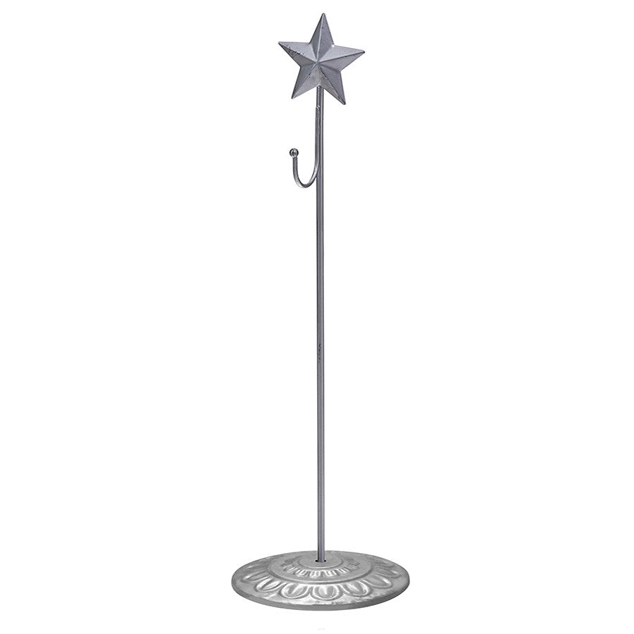 Decoflair & Decoglow HOL5052  Stand Home Decor Pewter, Nickel, Silver