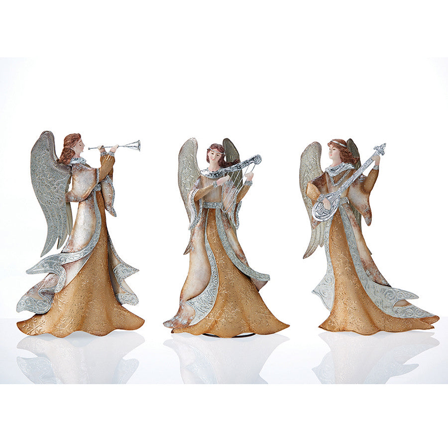 Decoflair & Decoglow HOL5089  Angels Assortment Home Decor Bronze / Dark