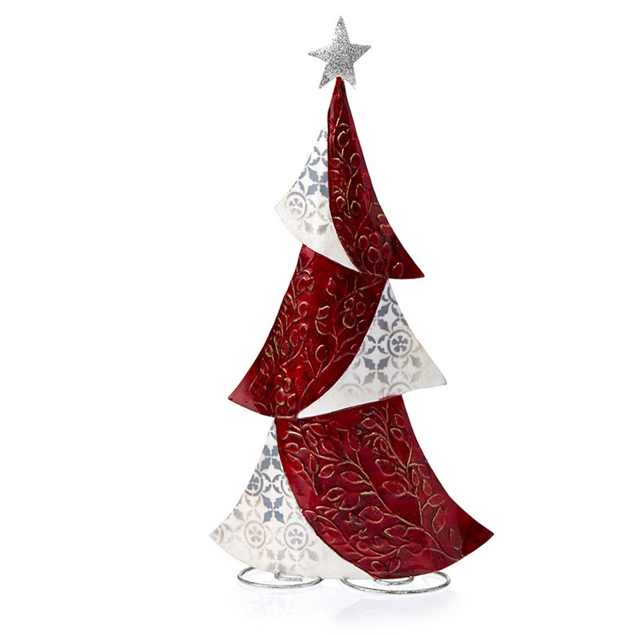 Decoflair & Decoglow HOL5095  Tree Home Decor Pewter, Nickel, Silver