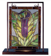 Meyda Tiffany Lighting 68552 Jack-In-The-Pulpit One Light Mini Tabletop Window Mirror Bronze / Dark