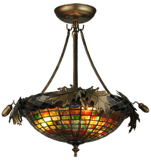 Meyda Tiffany Greenbriar Oak 68649 Pendant Light - Antique Copper