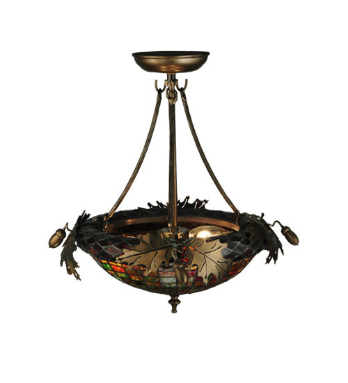 Meyda Tiffany Greenbriar Oak 68649 Pendant Light - Antique Copper