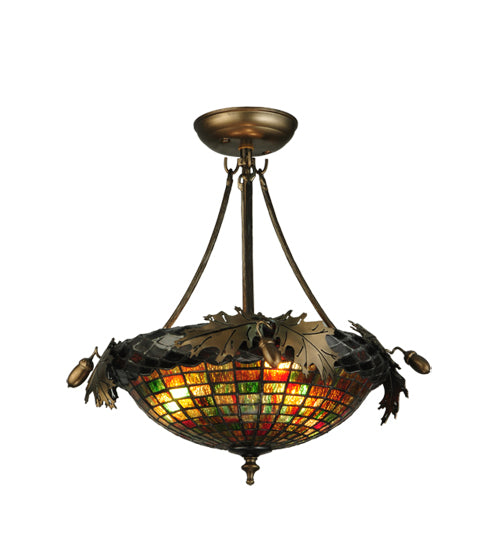 Meyda Tiffany Greenbriar Oak 68649 Pendant Light - Antique Copper