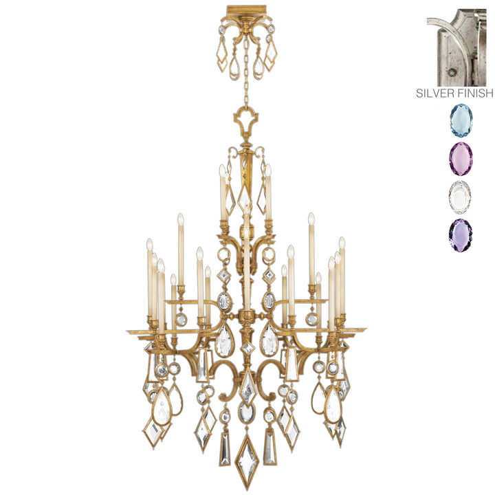 Fine Art Encased Gems 714040-1ST Chandelier Light - Silver