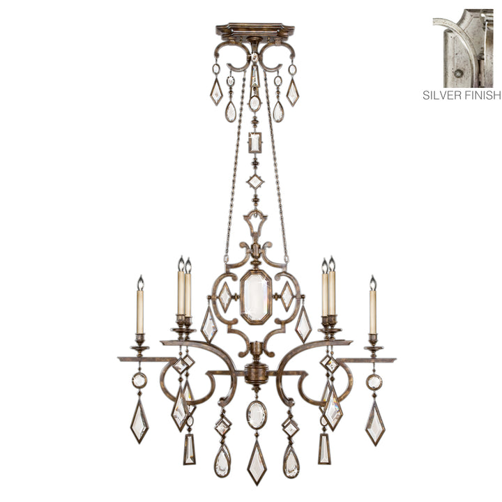 Fine Art Encased Gems 725940-3ST Chandelier Light - Silver