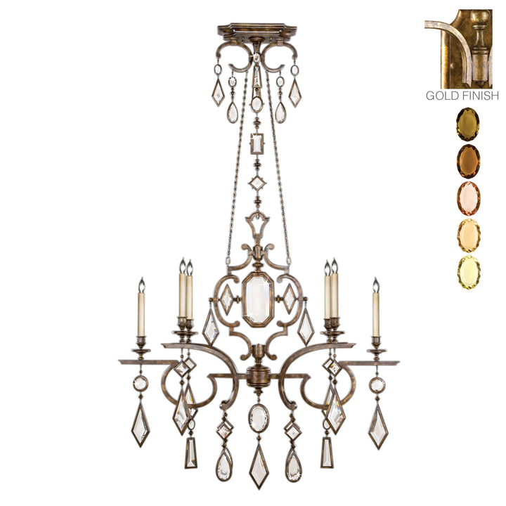 Fine Art Encased Gems 726040-1ST Chandelier Light - Gold