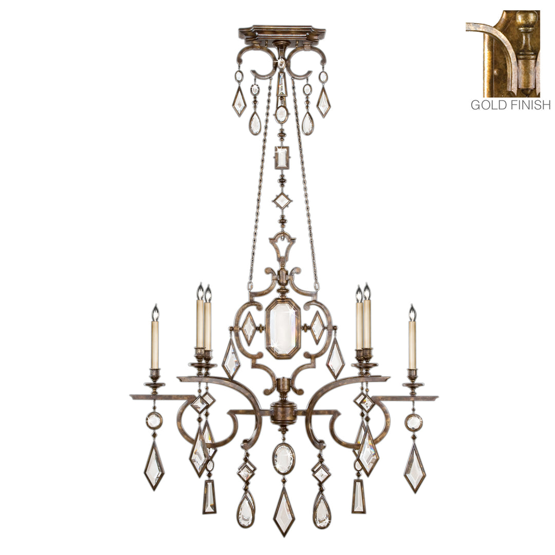 Fine Art Encased Gems 726040-3ST Chandelier Light - Gold
