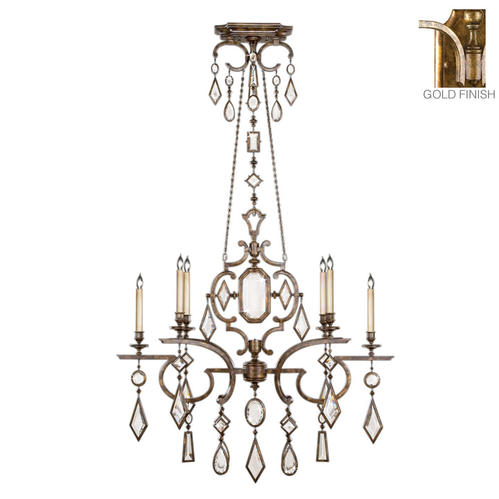 Fine Art Encased Gems 726040-3ST Chandelier Light - Gold