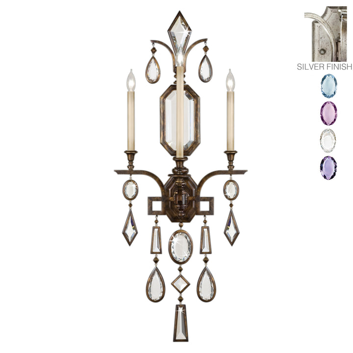 Fine Art Encased Gems 726950-1ST Wall Light - Silver