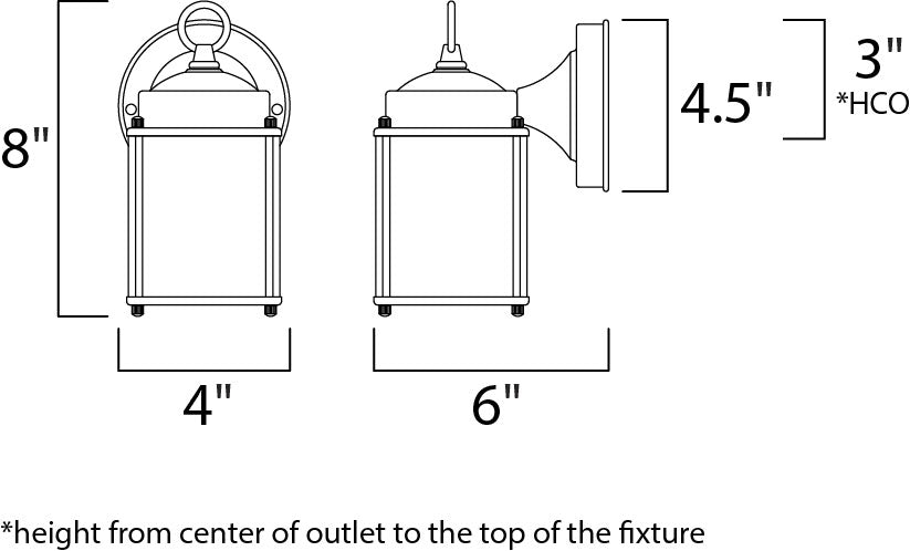 Maxim Lighting 6879CLOI  Side Door Outdoor Oil Rubbed Bronze