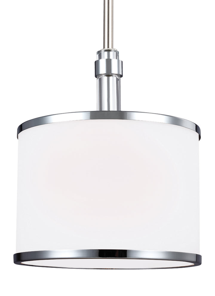 Visual Comfort Studio Prospect Park P1417SN/CH Pendant Light - Satin Nickel / Chrome