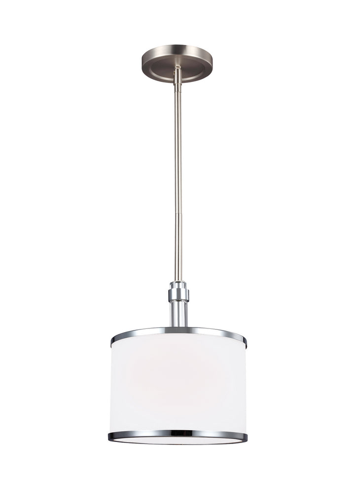 Visual Comfort Studio Prospect Park P1417SN/CH Pendant Light - Satin Nickel / Chrome