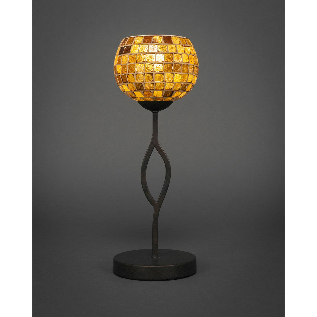 Toltec Lighting 140-DG-402  Revo Lamp Dark Granite