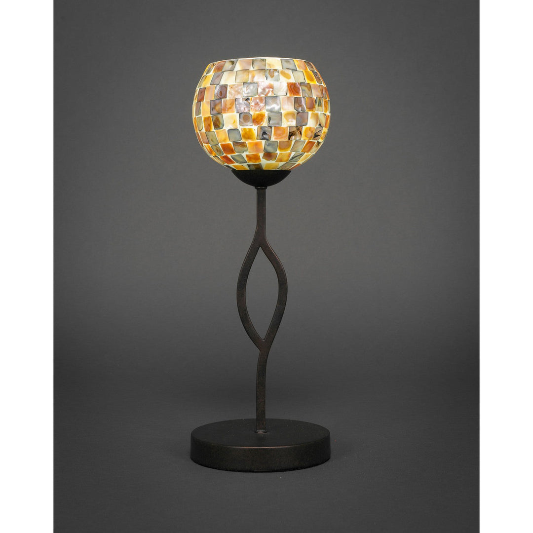 Toltec Lighting 140-DG-407  Revo Lamp Dark Granite