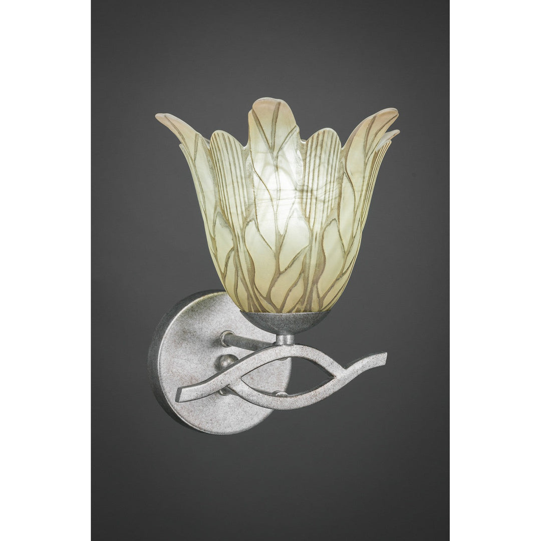 Toltec Revo 141-as-1025 Wall Sconce Light - Aged Silver
