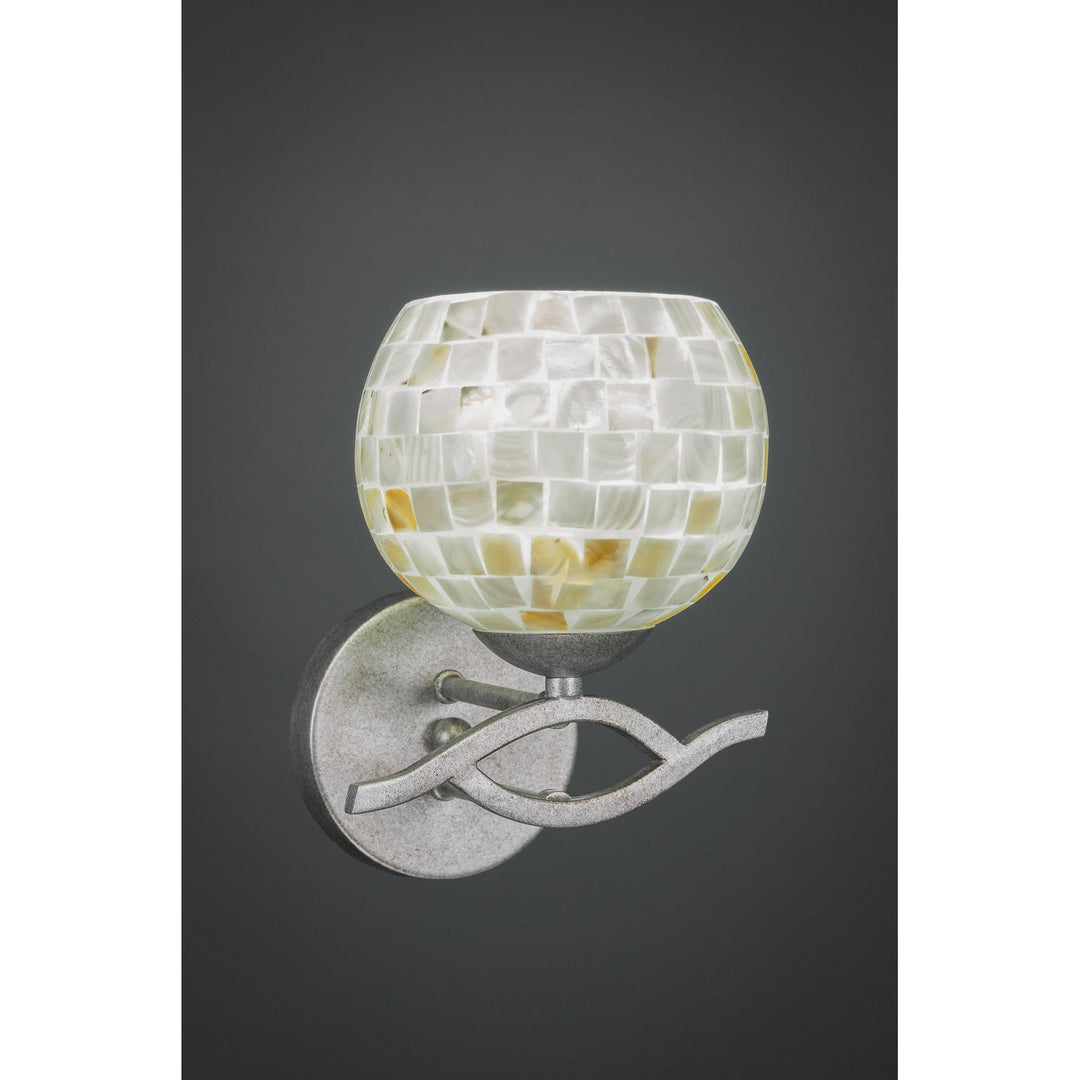 Toltec Revo 141-as-405 Wall Sconce Light - Aged Silver