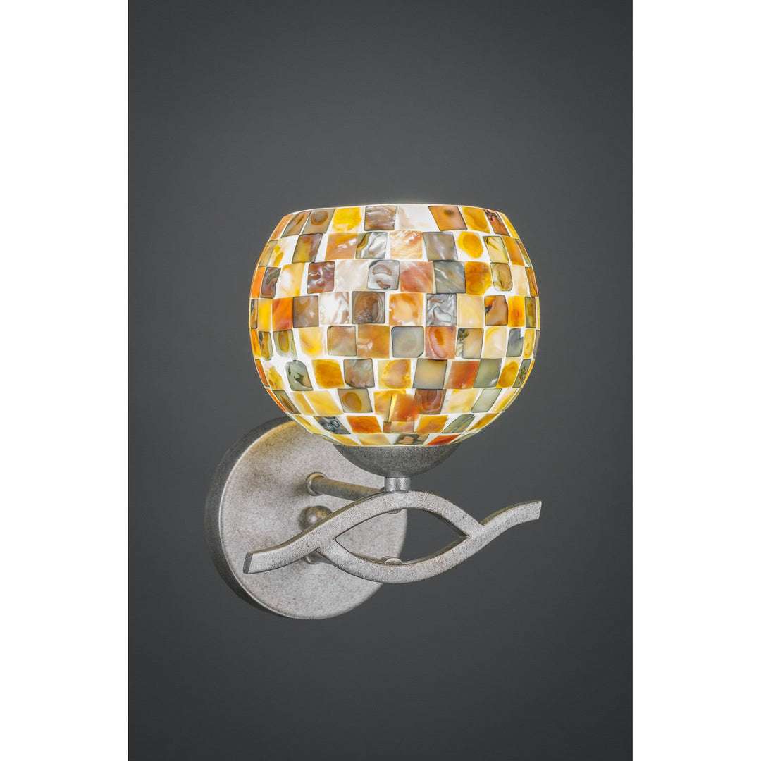 Toltec Revo 141-as-407 Wall Sconce Light - Aged Silver