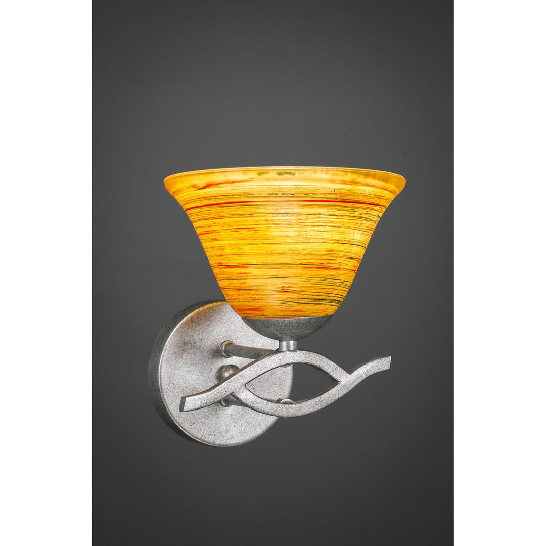 Toltec Revo 141-as-454 Wall Sconce Light - Aged Silver